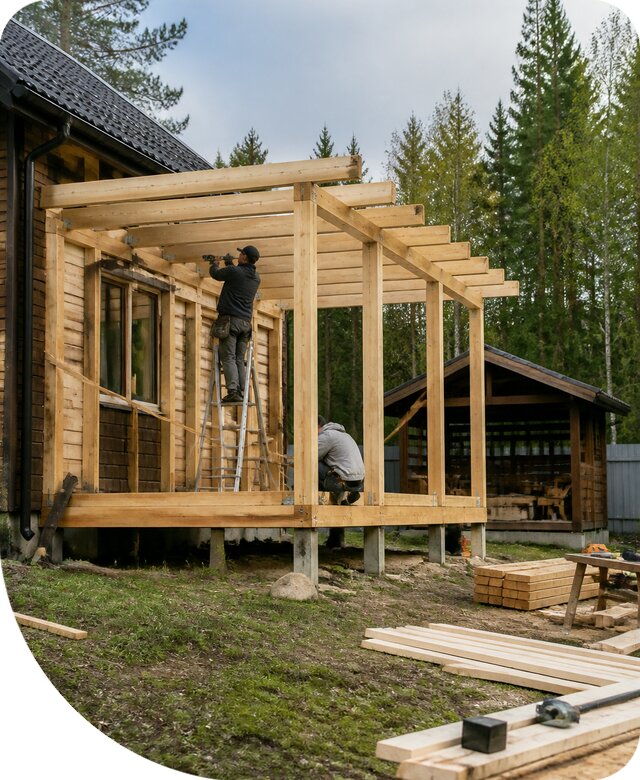 Строительство пристроек и построек на участке в Саранске
